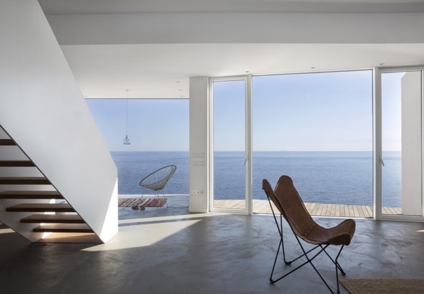 House with sea view and chair
