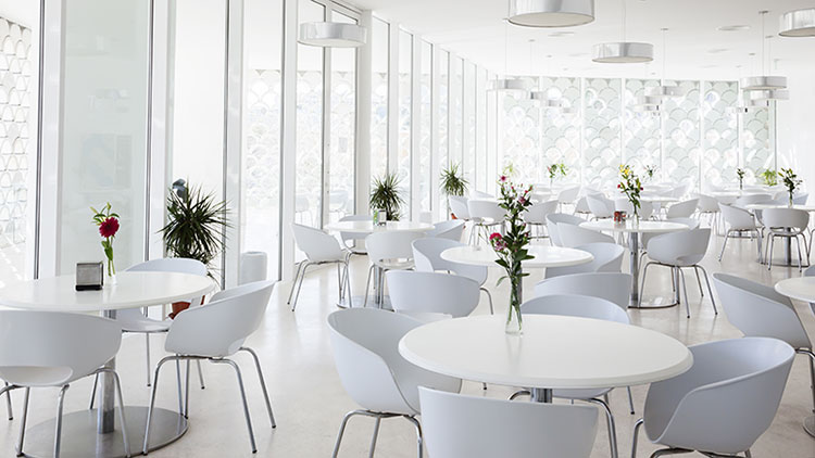 Hotel with Concrete Floor