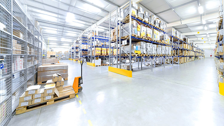 Warehouse with Concrete Floor