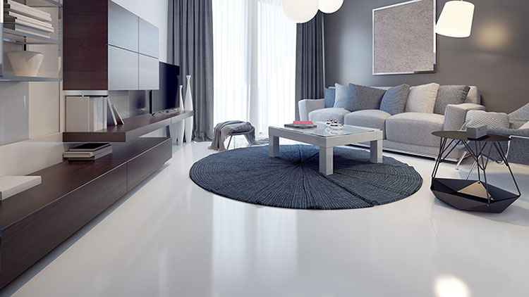 House with Polished Concrete Floor